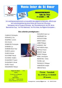 Vente des Inter de St Omer