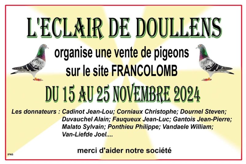 Vente de Bons : L’Eclair de DOULLENS