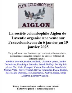 Vente de Bons : Aiglon de LAVENTIE